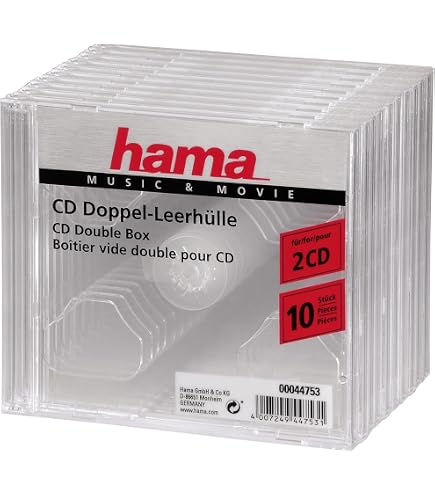【CD】Pieces / Same 5 High Quality Professional Double 10mm Spine CD Jewel Blank Empty